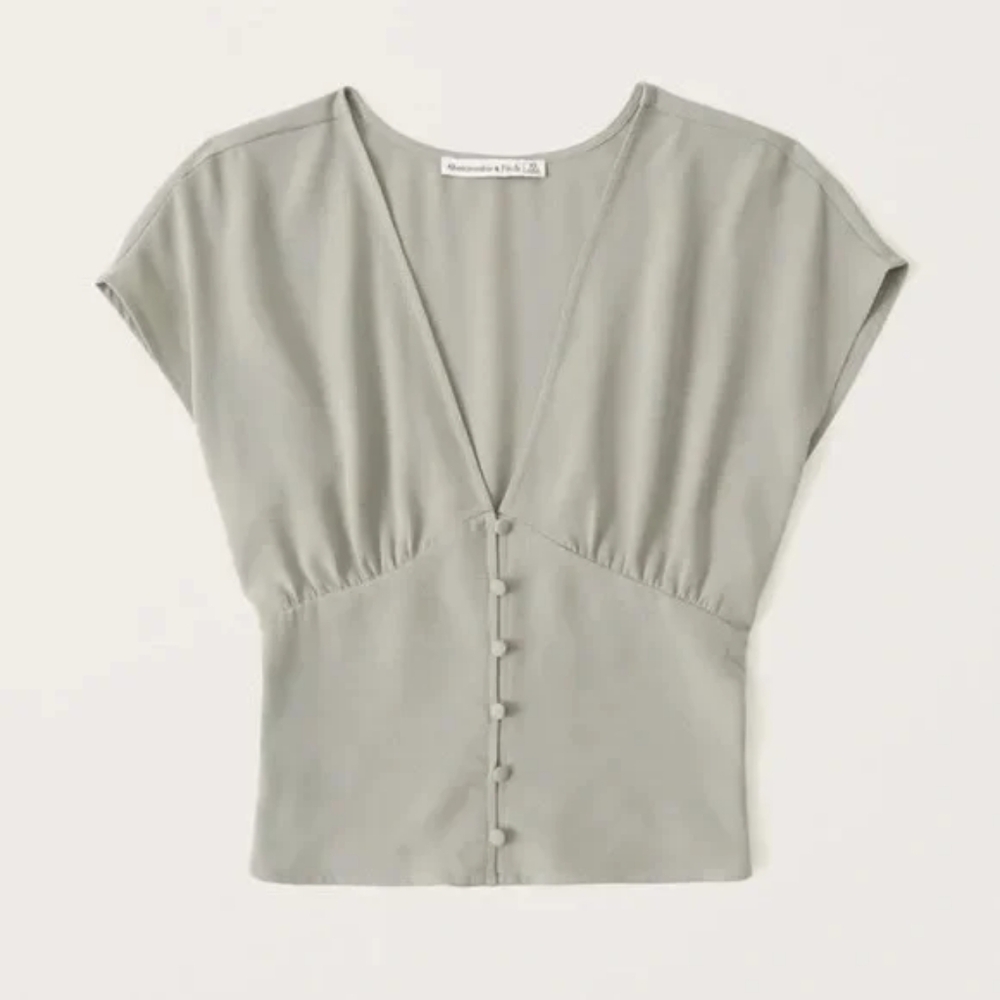 Abercrombie and Fitch Sage Button-Down with Dolman Sleeves.